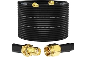 YILIANDUO Câble d'extension SMA RG58 30M SMA Mâle à Femelle 50ohms Câble d'extension Coaxial à Faible Perte pour3G / 4G LTE WLAN antenne WiFi/GPS Antenne Routeur Scanner Radio