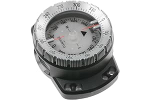 Suunto Unisex Dive Sk-8 Kompas Zanurzeniowy z Gumką, Czarny, 6.6 x 6.6 x 4.7 cm
