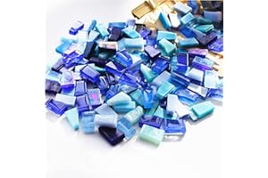 BTMIEY Piastrelle per mosaico di cristallo irregolari, 500 g, piccole piastrelle a mosaico fai da te, hobby, artigianato di cristallo fatte a mano per bambini, per artigianato, cornici fai da te,