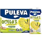 Puleva Omega 3 Milk with Oatmeal - Pack 6 x 1Lt | Milk with Omega 3 flavor oatmeal, helps the normal functioning of the heart