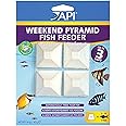 API WEEKEND PYRAMID FISH FEEDER 3-Day Automatic Fish Feeder 35-Gram 4-Count Pack,White