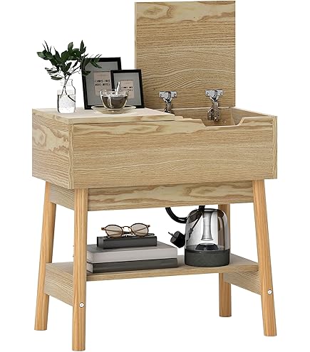 Tavolino Salotto Con Ricarica USB - Stile Industriale Con Cassetto E Ripiani - Foto 3