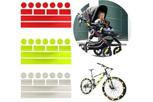 catadioptre,39 pcs Bande réfléchissante auto-adhésive Bande réfléchissante bande réfléchissante Bande autocollante de bicyclette Bande réfléchissante de signe de sécurité de voiture/casque/moto