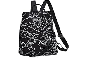 Fmeida Sac à Dos Femme Anti-vol, Petit Sacs à Main en Nylon 2 en 1 Porté Épaule pour Fille, Léger et Imperméable, Idéal pour Voyage, Shopping, Travail, Loisirs, École, Collèges