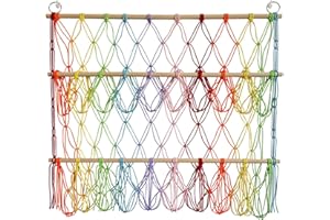 Creperture Stofftier Aufbewahrung Netz Hängematte Wandbehang Plüschtiere Netz Spielzeug Organizer Montage Höhenverstellbar für Kinderzimmer, Spielzimmer, Schlafzimmer, Kinderzimmer,Bunt