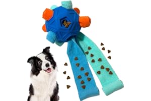 CIIVURR Schnüffelball für Hunde Hundespielzeug Unzerbrechlich Upgrade Ball Interaktives Spielzeug Snuffle Tragbarer Haustier Puzzle Snuffle Ball Toy für Kleine Mitte Groß Hunde (Blau Mandarine)