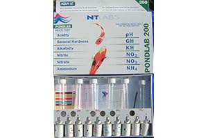 LUSCOMBE WATER GARDENS NT Labs Pondlab 200 Pond Water Test Kit Acidity pH, Hardness GH, Alkalinity KH, Nitrite NO2, Nitrate NO3, Ammonia NH4