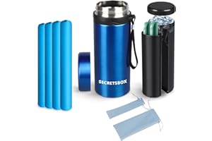 SECRETSBOX Insulin Cooler Travel Case Big Diabetiker Medizin Travel Cooler Insulin Pens Cooler TSA genehmigt Carry Case mit einstellbarer EisbeutelPortable Medication Storage Cooler Marineblau