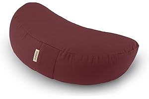 basaho WEDGE Zafu Meditation Cushion | Organic Cotton | Buckwheat Hulls | Removable Washable Cover