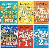 David Walliams 6 Books Collection Set (The Worlds Worst Teachers, The Worlds Worst Parents, The Worlds Worst Pets, The Worlds