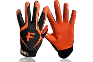 FINGER TEN Mitaine Mits Gants De Rugby Enfant Garçon Fille Jeunesse Poignee De Puissance Antiderapant Value Pair, Gants De Rugby Doux Confortables Stade D'entraînement De L'ÉCole De Sport