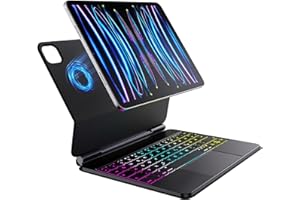 ‎EVARY EVARY iPad Air 5 2022 / Air 4 2020 10.9 Tastatur Hülle mit Trackpad für iPad Pro 11 Zoll (3. /2. /1. Gen) mit Magnetische Freischwebendes Ständer Design, Multi-Touch,QWERTZ Deutsches Layout