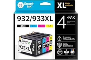 Smart Ink Kompatybilne Tusz Zamiennik HP 932XL 933XL 932 933 XL (BK & C/M/Y pakiet czterech sztuk) do użytku z Officejet 6600 6100 6700 7110 7510 7610 7612