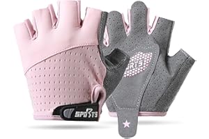 FYting Fahrradhandschuhe Kinder,Reithandschuhe Kinder,Fingerlose Handschuhe,Bequeme Atmungsaktive, Schutzpalmen für Eislauf, Roller,Sportarten Im Freien, Sportunterricht(Rosa,M)