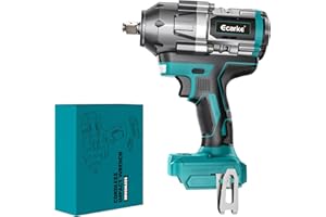 Ecarke Chiave a impulsi senza fili 1300Nm compatibile con batterie Makita da 18V, 1/2" senza spazzole con luce LED (senza batteria né caricabatterie)