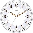 Ajanta Plastic Night Glow Analog Wall Clock Sweep Movement Radium Wall Clock (32X4X32 Cm) (Pearl White)