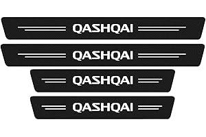 CWWHY 4pcs Car Outer Door Sill Protector Kick Plates for NIS-san Qashqai J10 J11 J12 2009-2018 2019 2020 2021, Carbon Fiber Auto Accessories Scuff Guard Threshold Cover Pedal, Sticker Trim Non-Slip