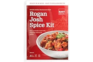 East at Home Rogan Josh Spice Kit, Authentic Indian Restaurant Style Curry Ready in 30 Minutes, Serves 4, Vegan & Gluten-Free, Premium Indian Spices, Pack of 1