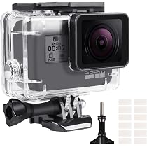 OOTSR (Lot de 6 Protecteur d'écran compatible pour GoPro Hero 7 (Noir Seulement) Hero 5 Hero 6, avec 4 Protecteur d'écran en Verre trempé 2 Bouchon d'objectif