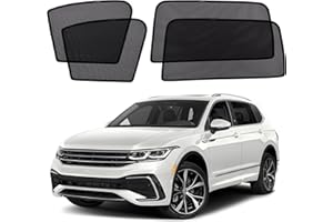 XCBYT Parasol Coche Compatible con VW Tiguan II 2016-2024, Oscurecedor Ventana Coche, Protector Solar para Ventanas de Coche, Magnetico Ventanas Laterales, Transpirables, 4 Unidades