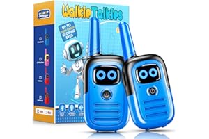 Grriopi Walkie Talkies, Boy Toys for 4 5 6 Year Old Boy Girl Gift for 3-12 Year Olds Boys Outdoor Toys Age 3 4 5 6 7 Walkie Talkies for Kids Toy Age 5 6 7 8 Sensory Toy for Autism Spy Game Blue
