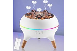 HUMILUFT Jellyfish Diffuser, Aroma Diffuser mit LED Dynamischer Quallen, 250ML Leiser Aromatherapie Luftbefeuchter mit Quallen-Nebelring, 7 Farben Lampe mit Fernbedienung, Luftdiffusor Duftöle, 4/8H Timer