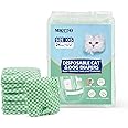 MICOOYO Disposable Puppy Cat Nappies, Super Absorbent Pet Diapers for Small Cats Female Dogs, Disposable Cat Diaper Pants for Female in Heat (Green, XXS)