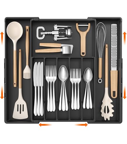 Besteckeinsatz BUCHE 40er Schubl. B 320 x T 300 mm für IKEA Metod (ab 2015)