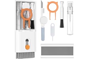 NICEKOOL 10 en 1 Keyboard Cleaning Brush Kit - Cepillo Limpiador de Teclado Herramienta de Limpieza Auriculares Extractor de Teclas Multifunción Extractor de Polvo para Laptop Auriculares, Blanco
