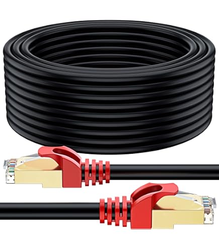 MutecPower Cable CAT6 impermeables para exteriores de 15 m - CCA