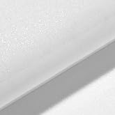 Livelynine 40 cm x 5 m Parlak Beyaz Temaslı Kağıt Yapışkan Arka Plastik Kendinden Yapışkanlı Vinil Sargı D&uuml;z Duvar Kağıdı Mut