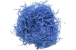 STRBOXONG Carta Velina Tagliuzzata 200 Grammi Erba Rafia per Cesti, Scatola Regalo Riempitivo, Cestino Erba, Accessori per Feste, Accessori per l'imballaggio DIY(Blu Scuro)