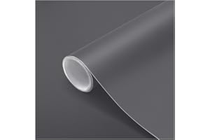 Losuda Papel Pintado Pared Adhesivo Gris Oscuro, Antifouling y Resistete a Humedad y Mancha de Grasa, Papel Autoadhesivo para Pared Muebles,61 x 500 cm