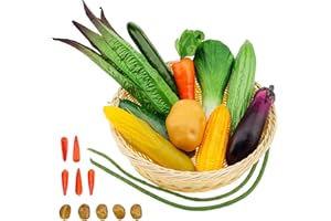 Meiwlong 22 PCS Artificial Lifelike Vegetables Fake Realistic Props Decoration Home Party Faux Simulation Photography Model Ornament Kitchen Festival