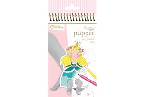 Avenue Mandarine graffy de "diseño de princesas de Príncipes y color su propio Marionetas De Dedo (Negro/Blanco)