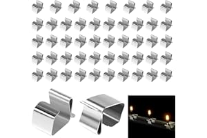 FiveMileBro Crochets de Gouttière pour Guirlandes Lumineuses, Crochets à Lumières de Noël en Acier Inoxydable, Fixation Extérieure Solide pour Toit et Gouttière (100 Pièces)