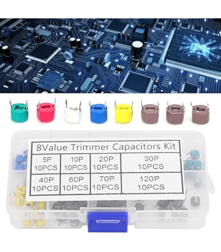 80 stks 6mm Trimmer Condensator Variabele Capaciteit Keramische Elektronische Condensator Kit 5/10/20/30/40/60/70/120P