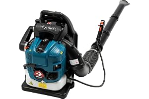 Bensinlövblåsare, 2 600 W 75,6 CC 4-takts kan tas bort utan löv för | 1,9 l bränsletank, justerbar hastighet sladdlös ryggblås med luftfilterpapper, ljuddämpare