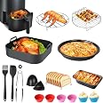 Moules En Silicone Pour Air Fryer Cosori TurboTower - 2 Pièces (6,5L Et 4,3L) - Réutilisables, Sans BPA, Résistants à 230°C