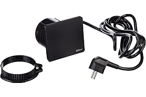 Schulte Evoline Square 80 Schuko con USB Charger, 1 Pieza, Negro, -1592 7000 0300