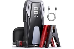 BUTURE VAC Starthilfe Powerbank, 3000A Spitzenstrom 21800mAh Tragbare 12V Auto Starthilfe für 8.5L Benzin und 8.0L Dieselmotor, Starthilfegerät mit LED Taschenlampe