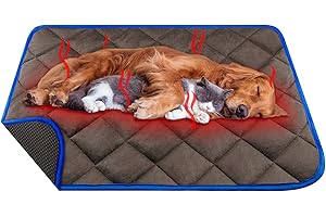 ORIMIO Copertine Materasso per Cani Coperta Autoriscaldante per Gatti Coperta per Gatti Animali Domestici 115x72cm Tappetino Riscaldante Gatto Cuscino Cane Copertine Riscaldante Ecologico, caffè
