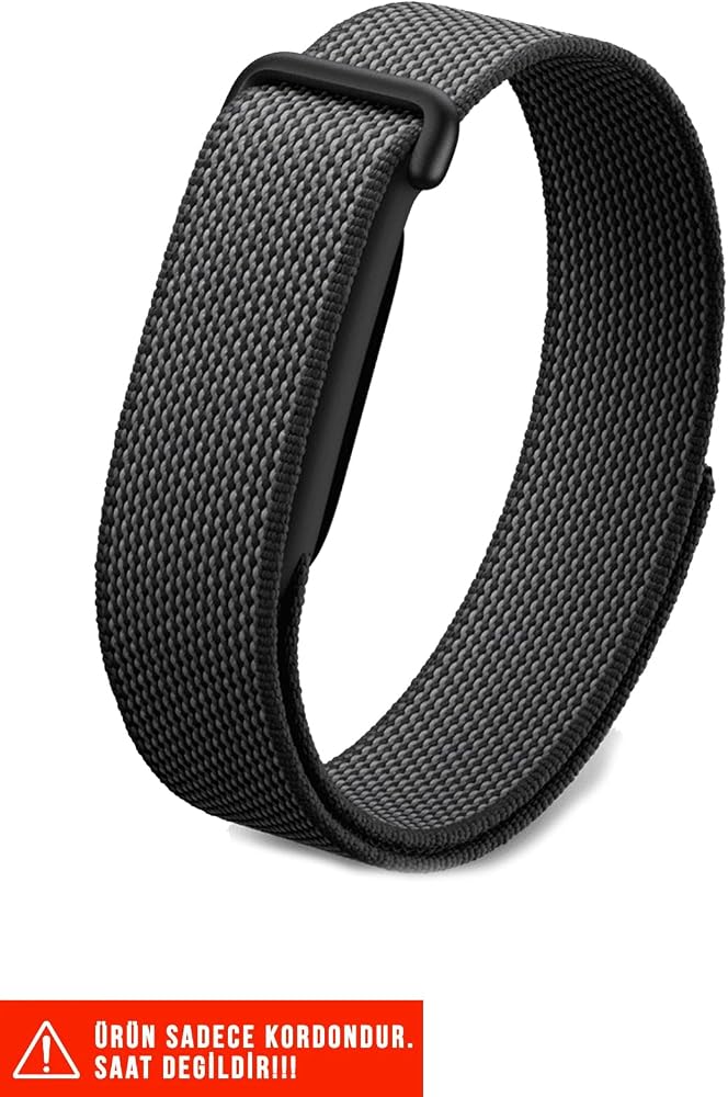 Google Fitbit Air ile Uyumlu Kumaş Hasır Tasarımlı Sportif Örgülü Kordon