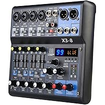 Mélangeur Audio à 4 Canaux Mini Console De Mixage DJ Avec Alimentation 48v Pour Pc Diffusion En Direct Sur Ordinateur Melangeurs Professionnels