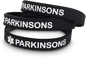 3 Pack - Parkinsons Disease Medical Alert ID Silicone Wristband by Medicaband®