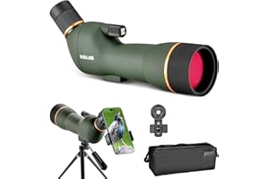 ESSLNB 20-60x70 Spotting Scopes with Tripod, BAK4 High Definition Waterproof Compact Spotter Scope with Carrying Bag and Phone Adapter for Bird Watching Wildlife Scenery Target Shooting Hunting