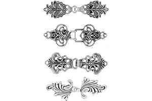 JOYOLA 4 Pezzi Vintage maglione sciarpa clip retrò turbinio cardigan mantello pin mantello antico mantello clip maglionechiusura abito camicia spilla chiusura chiusura