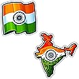 magneverse Indian Flag & Map of India Fridge Magnet Set - Premium Acrylic Magnets for Kitchen & Home Decor (Set of 2 India Magnet for Fridge)