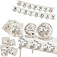Harry Potter 82pc Birthday Party Tableware Set - Wizard Dinnerware Kit with Magician Paper Cups, Plates, Napkins, Tablecloth and Banner