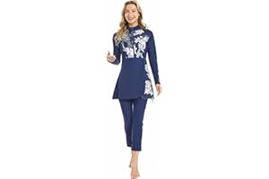 BLUESNOW Muslimische Badeanzüge für Frauen langärmelig bescheidene Badebekleidung islamischer arabischer Badeanzug Burkini